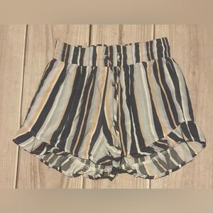 Hollister Size XS Ultra High Rise Stripe Paperbag Tie Waist Short